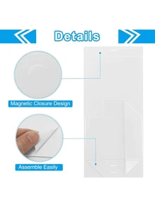 2pcs Folding Gift Boxes, Gift Packaging Boxes, Universal Boxes For Gifting To Family And Friends - 2pcs White - View 4