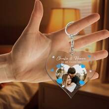 Cadeaux de couple personnalisés avec photo et texte, porte-clés de couple personnalisé avec photo, cadeau pour lui, cadeau pour elle, cadeaux pour épouse, cadeaux pour mari, cadeaux de la Saint-Valentin, cadeaux de couple