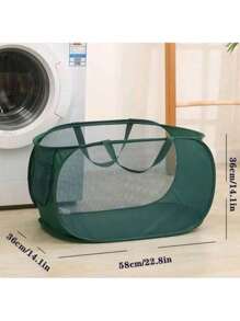 1pc New Foldable Laundry Basket Laundry Basket Foldable Storage Large Capacity Laundry Basket Bathroom Storage Basket - Multicolor - View 6