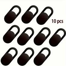 10pcs Phone/Computer Lens Cover, Metal Camera Privacy Protection Sticker, Network Camera Anti-Spy Blocker, Birthday/Easter/Boyfriend/Girlfriend Gift Waterproof Shockproof Anti-Fall Anti-Fall Scratch Resistant Anti-Fingerprint Full Cover - Black - View 1