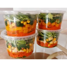 24 Round Disposable Plastic Pots With Lids And Various Sizes - Measurements In The Description - For Jar Cakes And Various Other Cakes - Trong sáng - Xem 7
