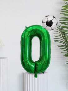 32 Inch Green Digital Football Balloon Kit Suitable For Birthday Decorations, Party Balloons, Easter Gifts - Multicolor - View 4