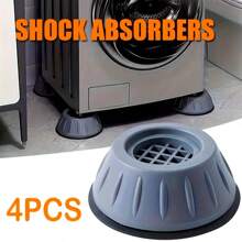 4-Piece Rubber Vibration Suppression Pad For Washing Machines And Washing Machines - Reduces Noise, Does Not Slip, Protects The Floor - Multi-Purpose For Household Appliances And Furniture