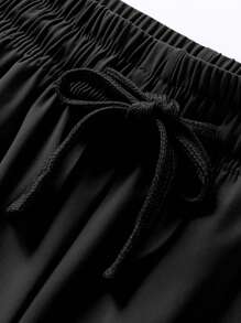 2pcs 3/4 Leggings Women, Ice Silk Sports Pants, Summer Thin Casual Capri Pants, Outdoor Running, Minimalist & Fashionable