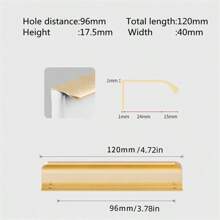 1pc Modern Simple Aluminum Alloy Hidden Furniture Cabinet Door Handle Side Installation Without Drilling Installation Wardrobe Cabinet Drawer Handle Furniture Hardware