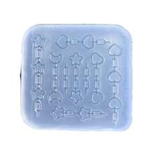 Heart & Star Chain DIY Accessories, Resin Casting Mold, Silicone Mold Accessories, Resin Liquid Mold, Resin Keychain, Silicone Mold, Resin