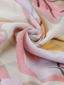 1pc Spring/Autumn Floral Printed Tassel Scarf/Beach Towel - Multicolor - View 3