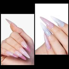 HOTWAY 180 Bags Of Almonds And Short T-Nails, 12 Sizes, Semi Covered Frosted Nail Tips, Suitable For Home Nail Art And Nail Pressing Products