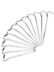 4/8/12pcs Tent Nail - Aluminum Tent Stake With Hook -7-Inch Hexagonal Pole Nail Garden Nail Camping Nail, Used For Camping Tents, Canopies - Multicolor - View 2