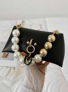 Chain Link Minimalist Elegant Fashionable Tote Bag, Suitable For School, Commuting, Casual, Travel, Lightweight