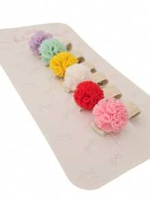 Bows For Girls Hair Clips With Pompom For Hair