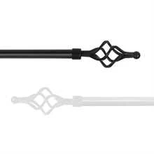 Kynley Thanh rèm kéo dài, Thanh kim loại trang trí đa năng, Màu đen và trắng, Đường kính 19 mm, Kích thước 70-140/120-210/160-300cm - trắng - Xem 2