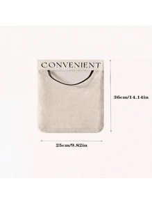 1pc Hanging Mesh Storage Bag, Polyester Breathable Washable Laundry Organizer Bag, Wall Mounted Undergarment & Sock Sorting Bag, For Bathroom, Bedroom, Home Use