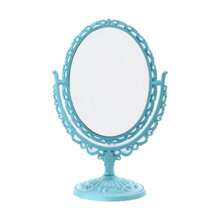 1PC Y2K Vintage Vanity Mirror - Rotating Cream Dressing Table Decor With Retro Frame, Dorm Essential Gift For Girls (Bedroom/Bathroom/Living Room) Gifts Birthday Graduation - Vintage Baroque Double Sided Mirror - View 10