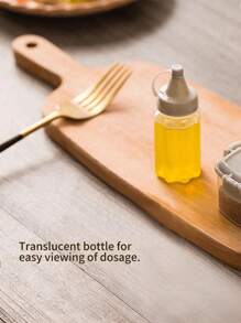 4/8pcs Portable Squeeze Seasoning Bottles, Mini Semi-Transparent Sauce Containers, Suitable For Outdoor Camping - Multicolor - View 5