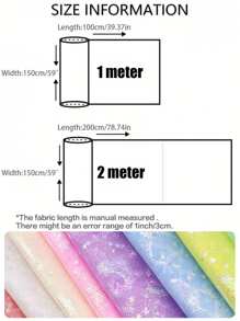 1pc Meteor Heart-Shaped Soft Tulle For DIY Princess Dress, Puff Dress, Clothing Material