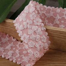 Curly Plum Blossom Jacquard Ribbon, DIY Bow Hair Accessories, Clothing Collar, Cuff Decor, Floral Gift Wrapping Ribbon