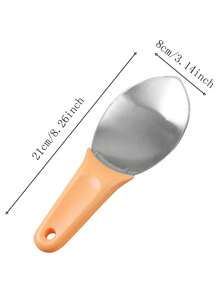 1pc Stainless Steel Mango Slicer, Mango Peeler, Avocado Pitter, Multifunctional Fruit Cutter, Watermelon Spoon - Yellow - View 2