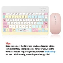 Bộ bàn phím và chuột Bluetooth, bàn phím không dây di động (150mAh) Bộ chuột tương thích với máy tính bảng tương thích với tương thích với iPad tương thích với IOS 13 trở lên Điện thoại thông minh Android Windows - món tráng miệng - Xem 5