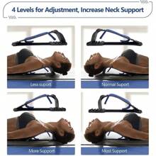 Estirador de espalda, tabla ajustable de varios niveles para estirar la espalda, soporte lumbar superior e inferior, almohada de soporte para la columna, dispositivo de masaje para estiramiento de cintura - Verde - Ver 7