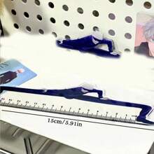 Jujutsu Kaisen 1pc Jujutsu Kaisen Ruler, Gojo Satoru Anime Stationery Ruler, 15cm Length,School Supplies,Back To School