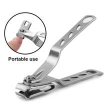 1pc 360° Rotating Stainless Steel Nail Clipper Set With Nail Clippers Tool