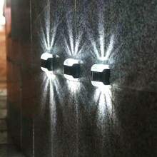 Solar-Powered Up-Down Wall Lights, Waterproof Outdoor Solar Pathway Lights, Solar Fence Lights For Patio, Garden, Lawn, Yard, Fence, Driveway, Landscape Lighting To Illuminate Your Yard