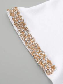 1pc Women Solid Color Rhinestone Fashion Casual Elastic Tie Band Jersey Headwrap, Multifunctional As Underscarf, Headband, Neck Warmer - Solid Color - View 7