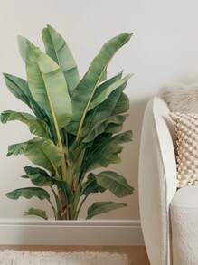 Pegatinas de pared de grandes hojas de palma, pegatinas de pared de hojas de Monstera y plantas tropicales para la sala de estar, murales de arte de plantas verdes, papel pintado vinílico para dormitorio, sala de estar, regalos, cumpleaños, graduación, decoración de habitaciones, decoración del hogar, decoración de paredes, decoración de baño, decoración de dormitorio, decoración de la habitación, decoración de la sala de estar, decoración de la casa, decoración del hogar, arte de pared de la sala de estar, papel tapiz