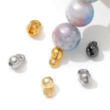 20pcs 4mm 18K Gold Plated Brass Clam Shell Bead Tip Crimp Ends With Loop Crimp Beads For DIY Bracelets Jewelry Making Supplies - 4mm - View 3