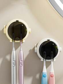 1pc-No-Drill Bathroom Toothbrush Holder, Creative Cute Rinse Cup Storage Rack, Astronaut Shape Waterproof Toothbrush Organizer, Adorable Bathroom Storage Shelf