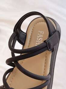 1 Pair Kids Soft Outdoor Summer Beach Sandals - Black - View 5