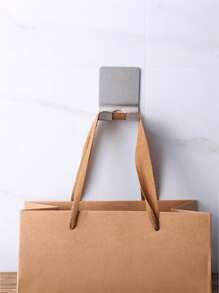 1/2 Stück Rasiererhalter, silbrige selbstklebende Wandhaken, ohne Bohren erforderlich, Badezimmer Rasiererhalter, Edelstahl Tür-/Wandhaken, Schlafzimmer Huthalter, Bad, Küche, Schlafzimmer Bademantelhalter - Silber - Übersicht 2