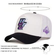 1pc Men's Letter Embroidered Adjustable Baseball Cap, 5-Panel Fashionable Hat For Outdoor Sun Protection, Casual Wear, Spring/Autumn Travel - Multicolor - View 2
