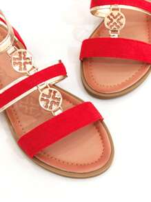 RevReaL REVREAL Women's Elegant Strappy Flat Sandals Stylish Sandals Summer Sandals For Women