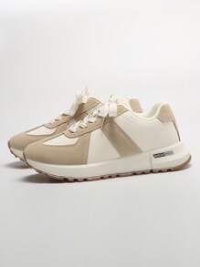 Women's Casual Sneakers PU Leather Flat Lightweight Comfortable Running Shoes Flat White Sneakers