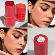 Barra de rubor de gelatina HERORANGE, de uso múltiple con 4 opciones de color, para labios y mejillas, de larga duración y resistente al agua, para resaltar labios y mejillas, maquillaje perfecto, para iluminar el cutis, fácil de aplicar y quitar, excelente regalo para cumpleaños, Día de la Madre, San Valentín