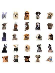 50 cái/100 cái (2 bộ) Hình dán hoạt hình chú chó vui nhộn dễ thương, Hình dán Graffiti sáng tạo Thích hợp cho Nhật ký, Nhật ký, Ốp điện thoại, Máy tính bảng và Máy tính xách tay, Quà tặng trở lại trường - Nhiều màu - Xem 5