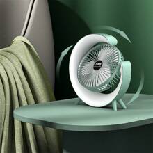 Mini Portable Electric Usb Rechargeable Fan,1200mAh Rechargeable Li-On Battery,LED Colorful Running Light ,180° Angel Up And Down Adjustment,3-Speeds Adjustment Fan.5-Gears LED Adjustable, - Nhiều màu - Xem 9
