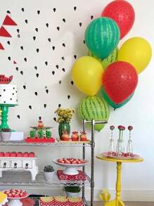 12/20 个 12 英寸西瓜乳胶气球，夏季水果冰淇淋甜甜圈西瓜主题派对装饰，夏季清爽水果乳胶气球