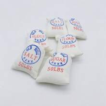 3pcs Miniature Food Toy Scene Model Tiny Kitchen Furniture Toy, Flour Bag
