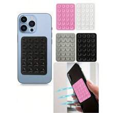 1 pieza Soporte multiusos para teléfono móvil con ventosa de silicona cuadrada de 24 agujeros, con fuerte adherencia, adecuado para diversos escenarios, evita que el teléfono se caiga, el movimiento al grabar vídeos y selfies, ventosa de silicona gruesa de 6g, ventosa de silicona para teléfono, soporte para teléfono de ventosa de silicona cuadrado de 24 piezas