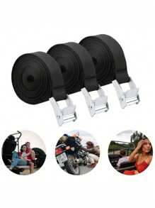1 dây đai màu đen, dây buộc hàng hóa, dây đai cố định xe máy, xe tải, pallet, hàng hóa, hành lý. - màu đen - Xem 2