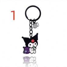 Sanrio 1 pièce Porte-clés métal figurine mignonne de l'animation Sanrio Kuromi, dessin animé japonais Magical Melody