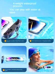 Waterproof Cell Phone Case, Underwater Cell Phone Bag, Universal Waterproof Bag, Compatible With Phone / Waterproof Dive Bag For Cell Phone With Touch Screen For Swimming, Diving, Dustproof, Shockproof, Rainproof, Sealing And Rafting With Touch Screen / Cute Cartoon Cell Phone Waterproof Bag Touch Screen Waterproof Bag For Cell Phone With Touch Screen Protector For Swimming And Rafting Sealing Bag - Multicolor - View 7
