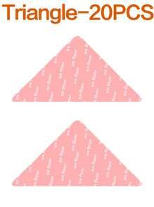 防滑地毯夹，可重复使用的粉色三角形地毯贴纸，可清洗防滑地毯胶带，双面可拆卸地毯夹，梯形防滑地毯垫夹，适用于厨房、瓷砖和硬木地板地毯，易于剥离，适用于客厅、餐厅、浴室地毯，防止地毯移动和卷边