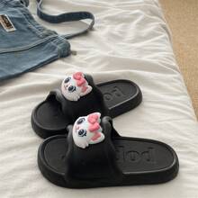 1 双女式 EVA 拖鞋 - 休闲纯色一脚蹬拖鞋，适合夏季室内浴室淋浴，柔软防滑鞋底凉鞋，内里和鞋垫可手洗