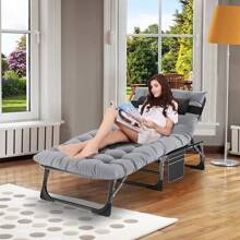 ABORON Oversized XXL Folding Camping Cot W/Mat For Adults, 78" L X 32" W X 18" H, Heavy Duty Outdoor Bed With Carry Bag,1200 D Layer Oxford Travel Camp Cots - 月光灰 - 查看 9