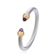 سوار فاخر من الفولاذ المقاوم للصدأ مزين بالسيراميك الملون زركونيا للنساء ،اكسسوارات الزفاف ، هدية للفتيات