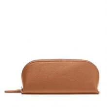 Leatherology Cognac Travel Makeup Pouch - Black Onyx - View 9